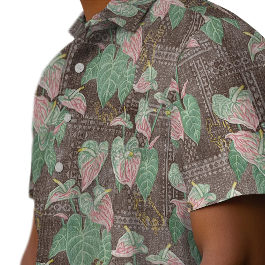 Wyoming Cowboys Hawaiian Shirt - Anthurium Overlay | Hula Hawaiian Shirts