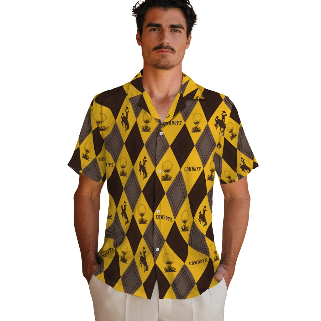 Wyoming Cowboys Hawaiian Shirt - Golfing Plaid | Hula Hawaiian Shirts