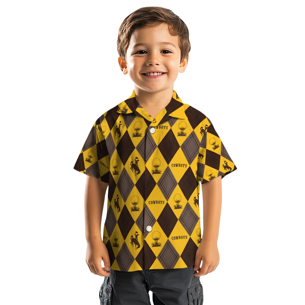 Wyoming Cowboys Hawaiian Shirt - Golfing Plaid | Hula Hawaiian Shirts