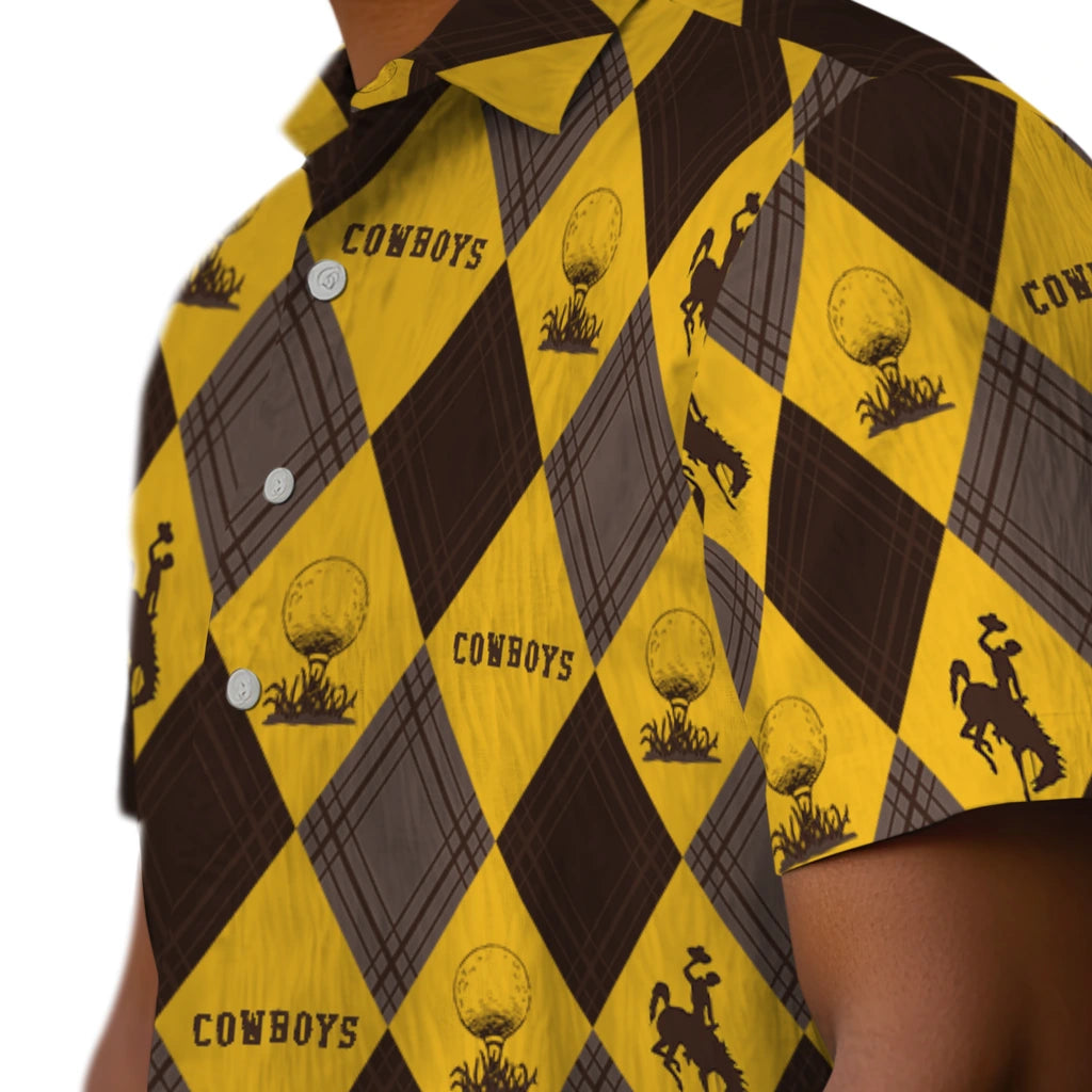 Wyoming Cowboys Hawaiian Shirt - Golfing Plaid | Hula Hawaiian Shirts