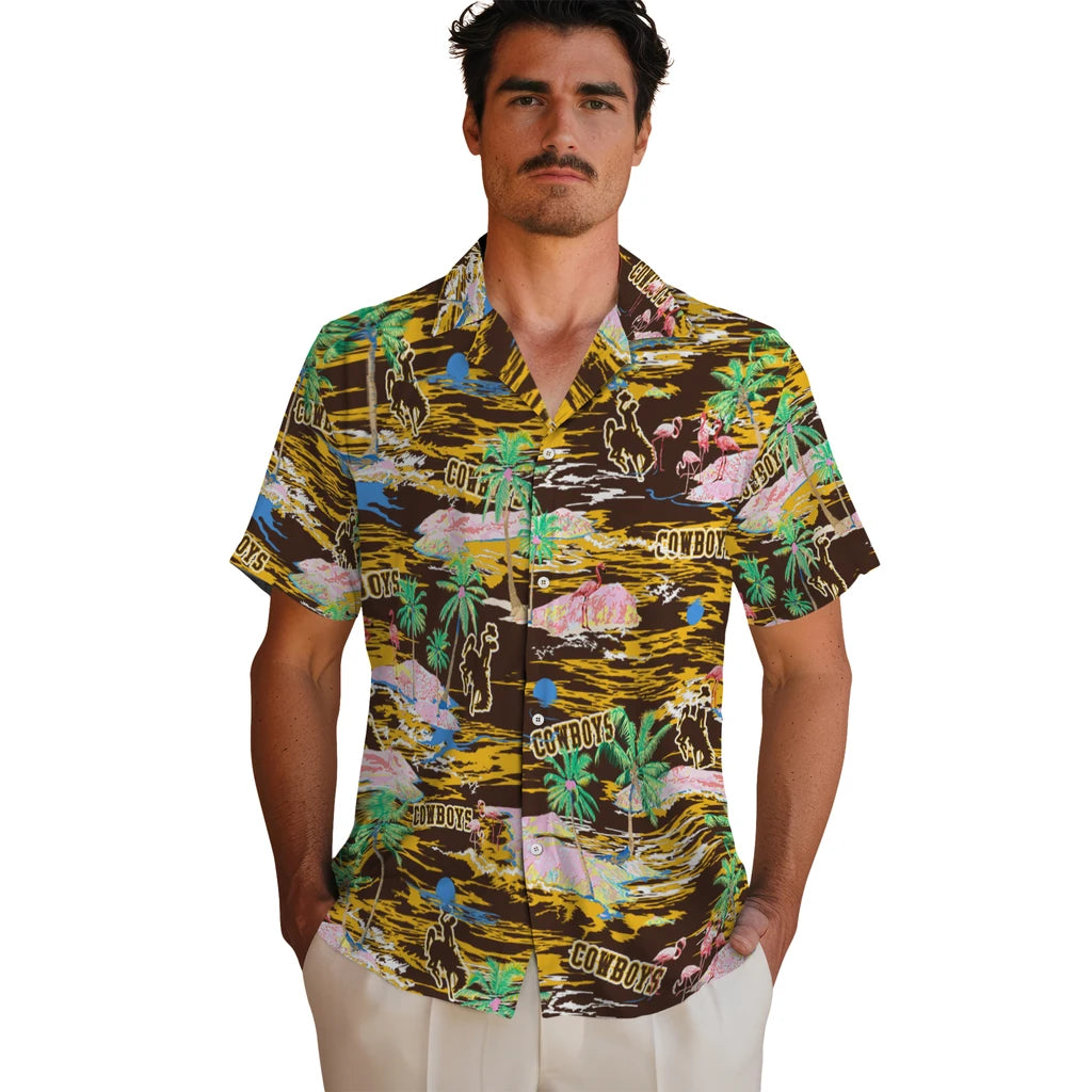 Wyoming Cowboys Hawaiian Shirt - Hawaii Island | Hula Hawaiian Shirts