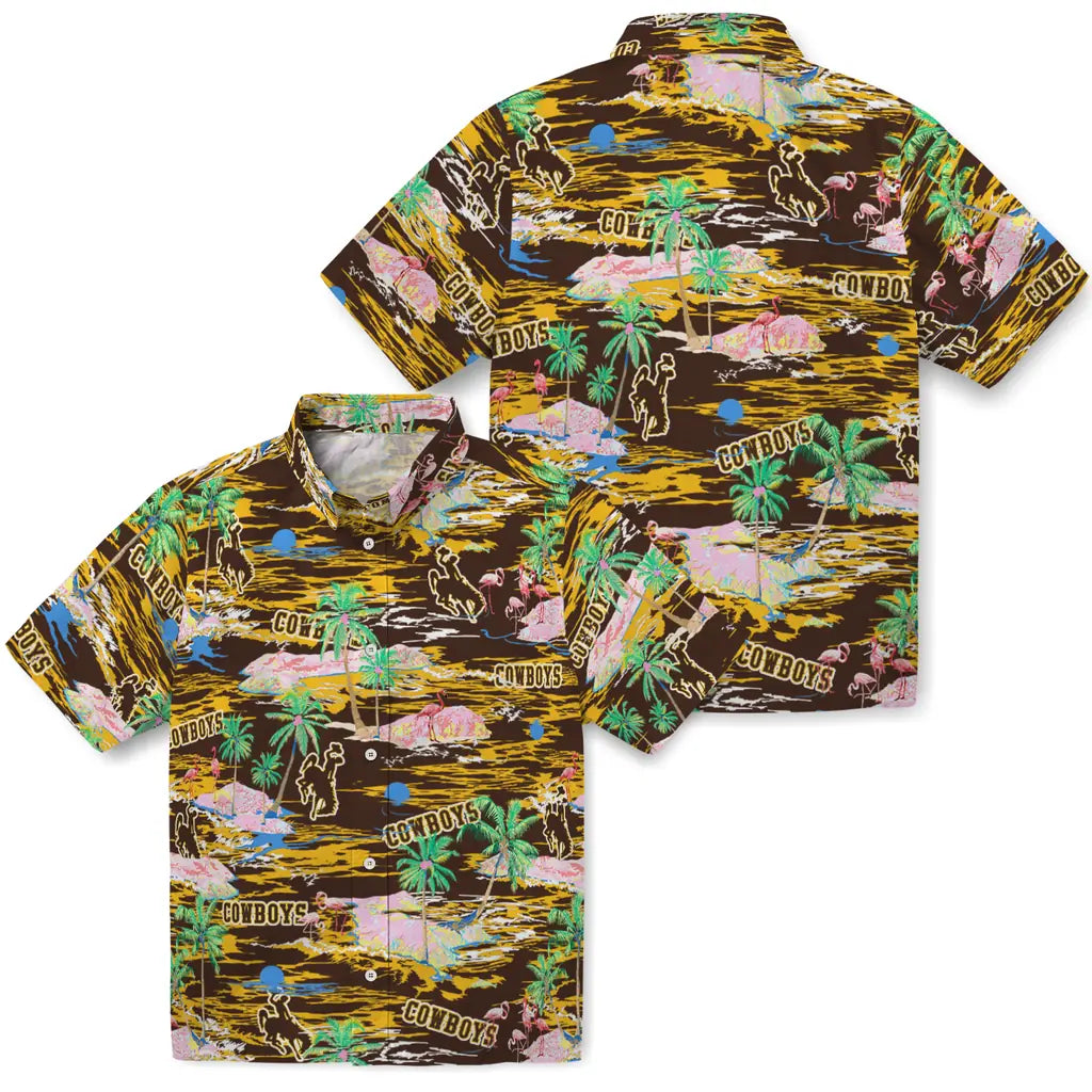 Wyoming Cowboys Hawaiian Shirt - Hawaii Island | Hula Hawaiian Shirts