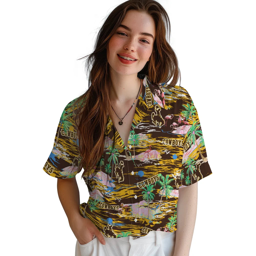Wyoming Cowboys Hawaiian Shirt - Hawaii Island | Hula Hawaiian Shirts