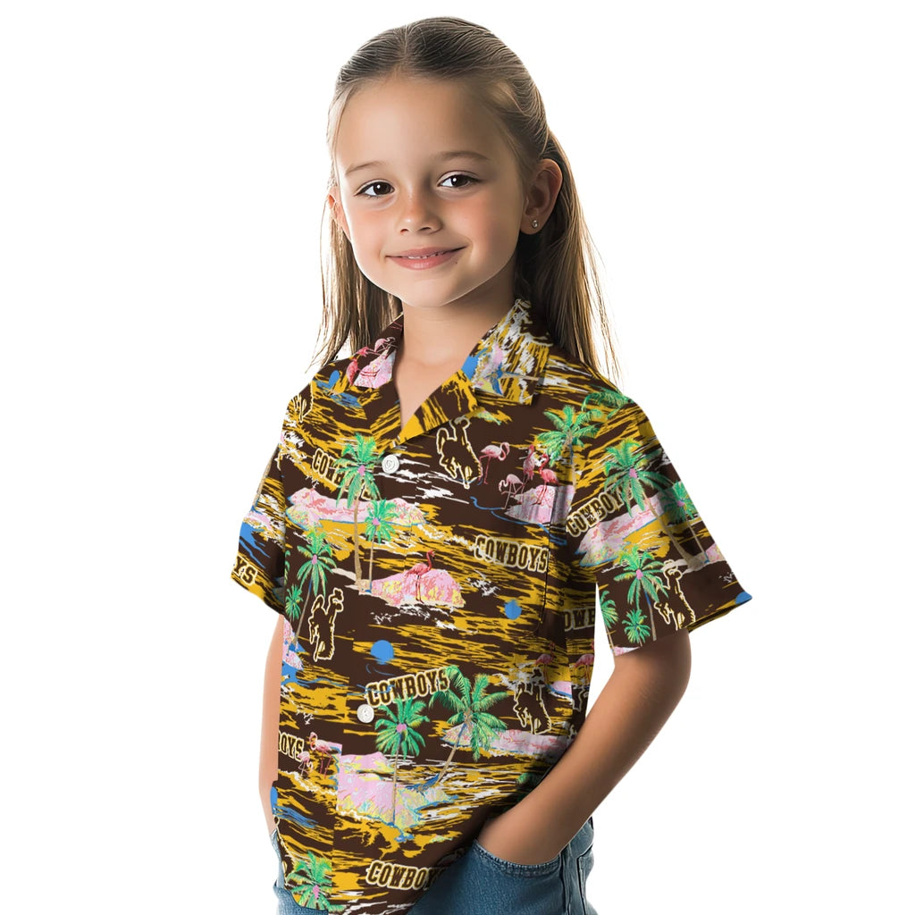 Wyoming Cowboys Hawaiian Shirt - Hawaii Island | Hula Hawaiian Shirts