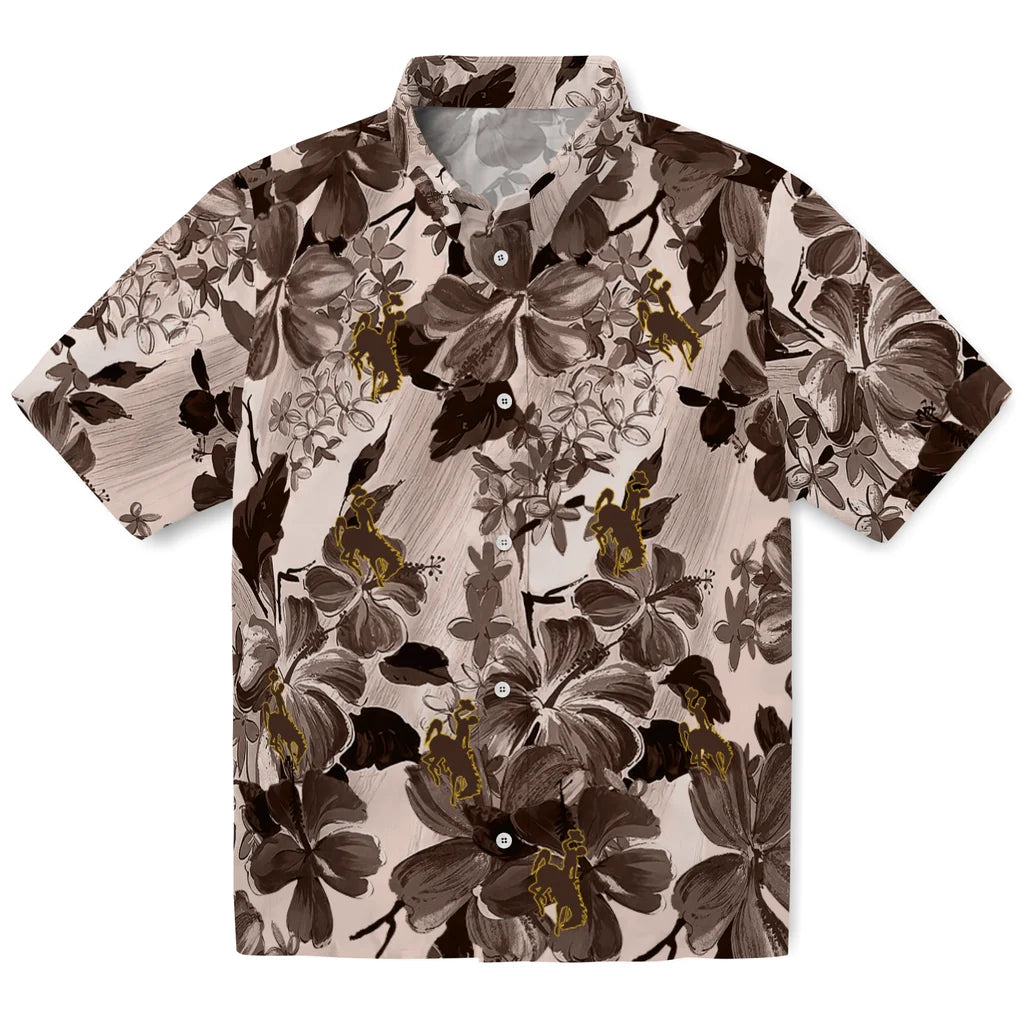 Wyoming Cowboys Hawaiian Shirt - Hibiscus Arrangement | Hula Hawaiian Shirts