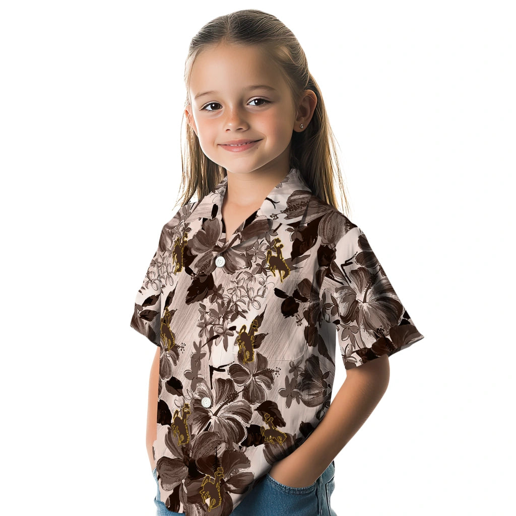 Wyoming Cowboys Hawaiian Shirt - Hibiscus Arrangement | Hula Hawaiian Shirts