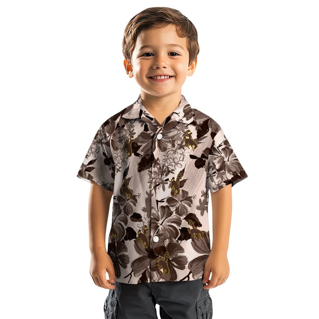 Wyoming Cowboys Hawaiian Shirt - Hibiscus Arrangement | Hula Hawaiian Shirts