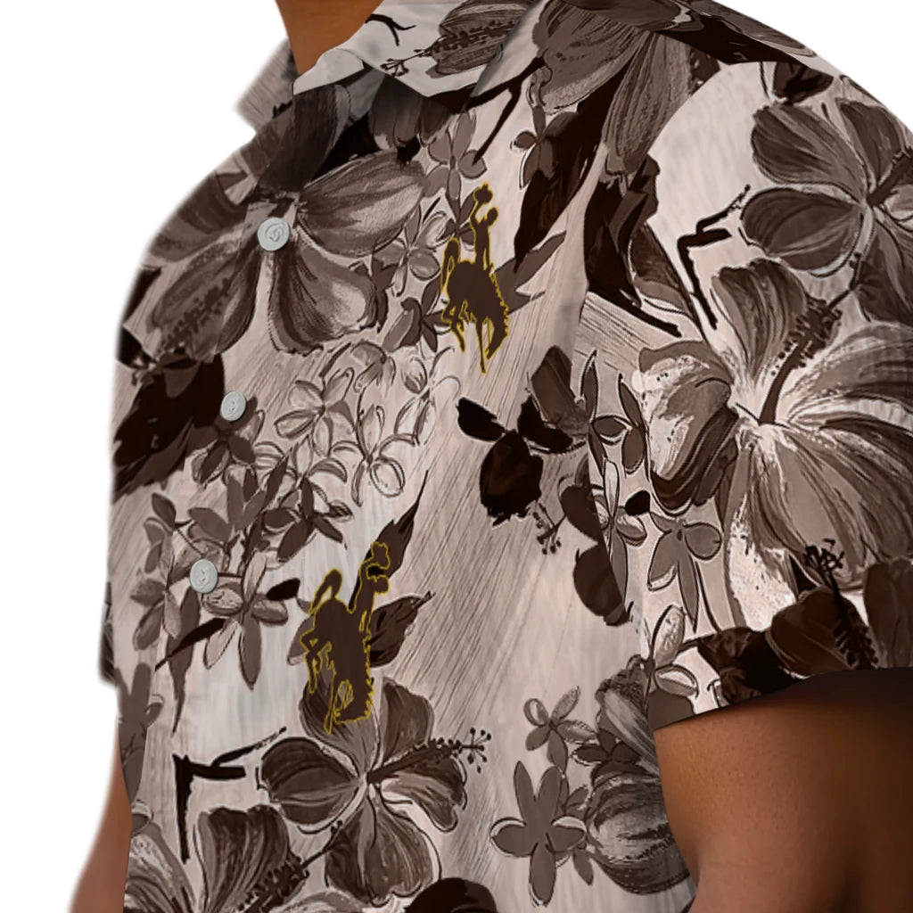 Wyoming Cowboys Hawaiian Shirt - Hibiscus Arrangement | Hula Hawaiian Shirts