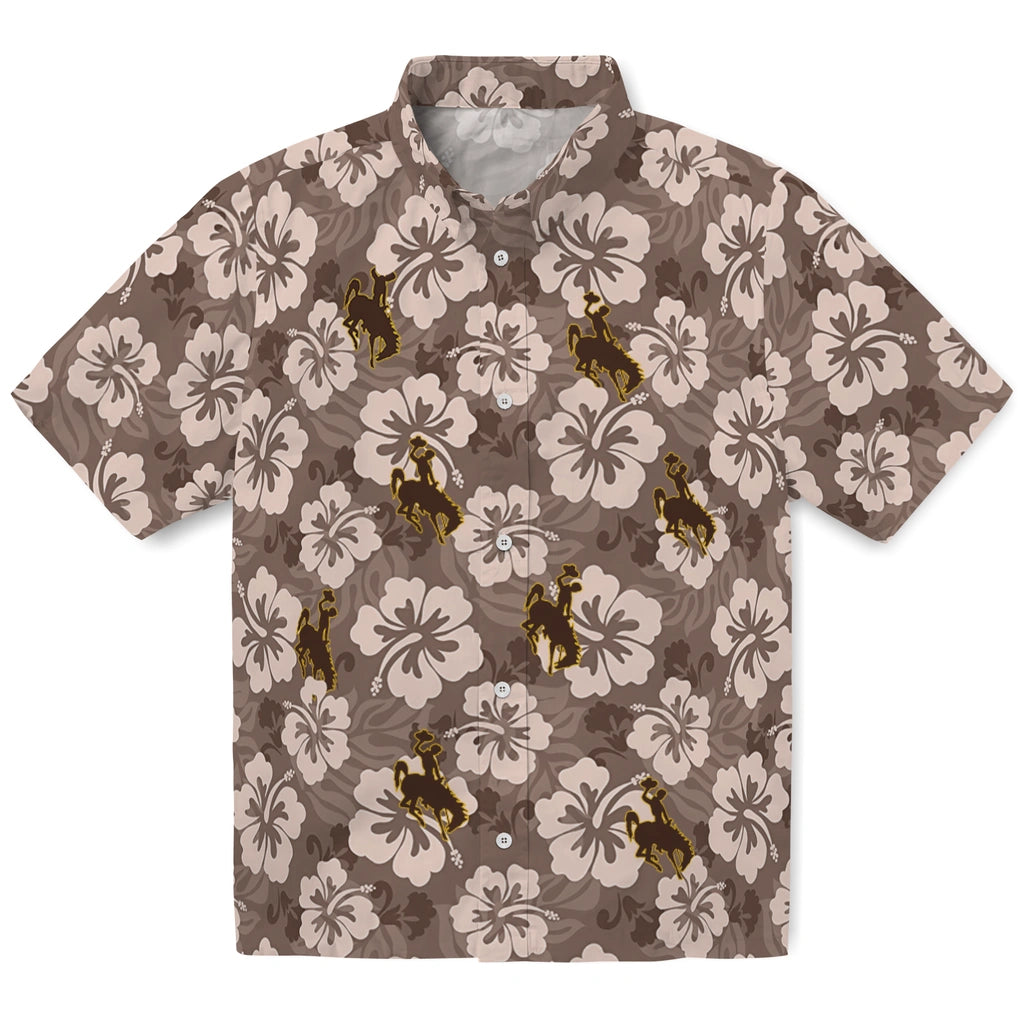 Wyoming Cowboys Hawaiian Shirt - Hibiscus Cluster | Hula Hawaiian Shirts