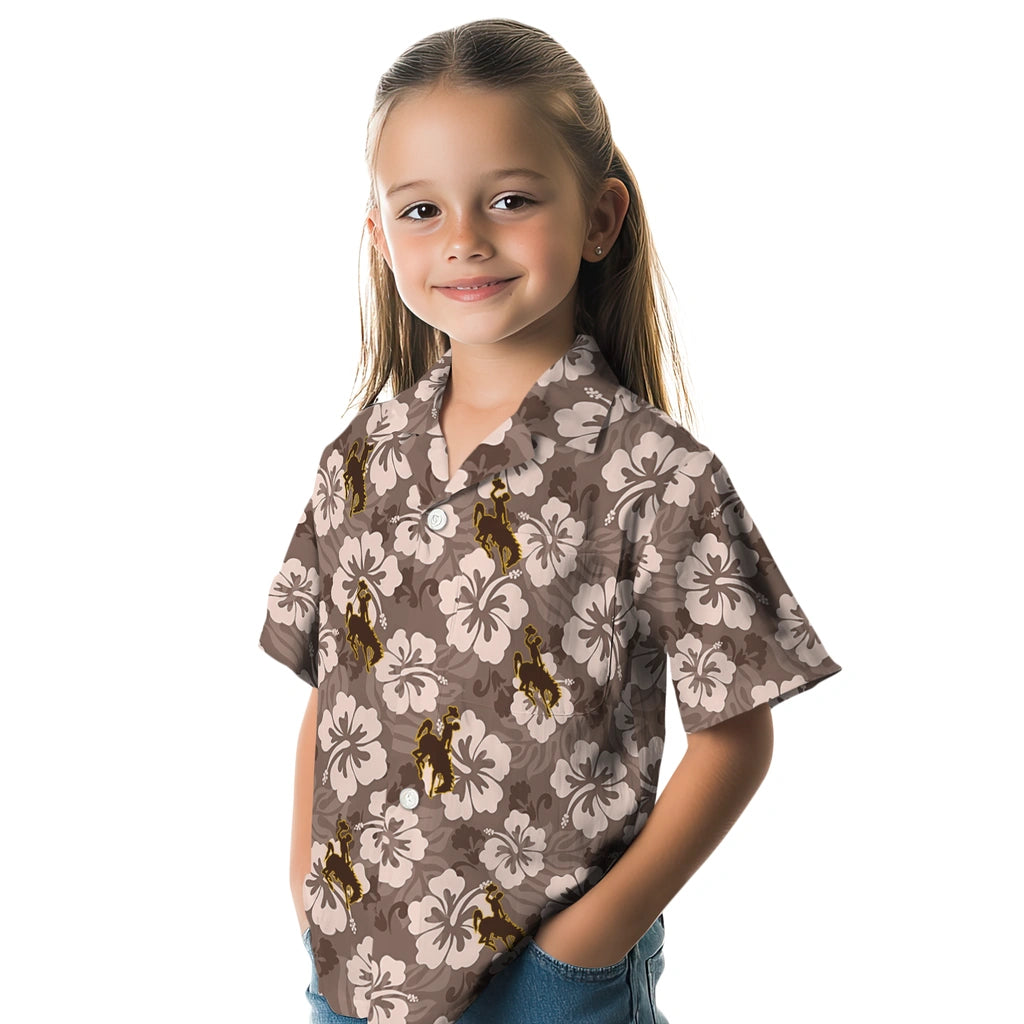 Wyoming Cowboys Hawaiian Shirt - Hibiscus Cluster | Hula Hawaiian Shirts
