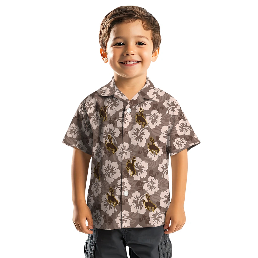 Wyoming Cowboys Hawaiian Shirt - Hibiscus Cluster | Hula Hawaiian Shirts