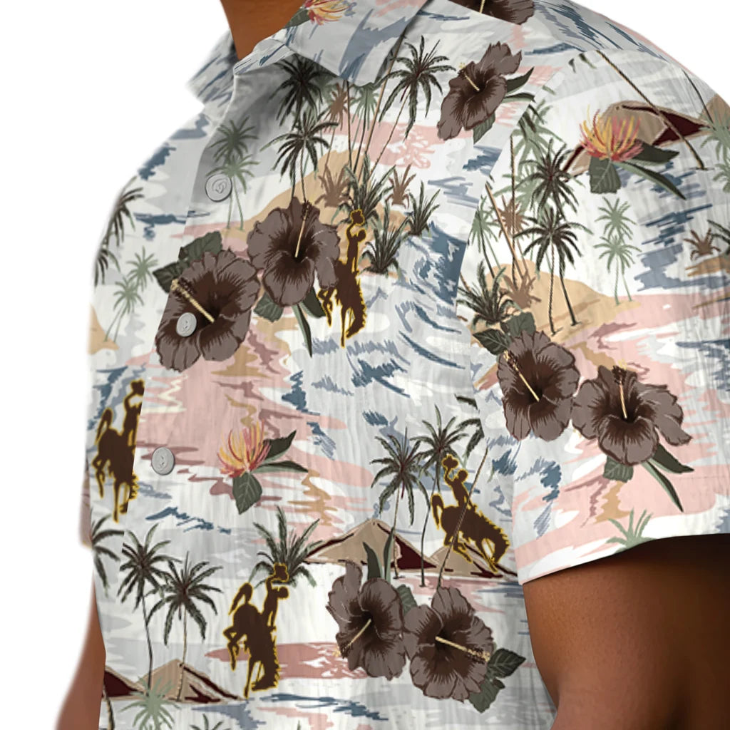 Wyoming Cowboys Hawaiian Shirt - Hibiscus Seaside | Hula Hawaiian Shirts