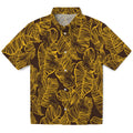 Wyoming Cowboys Hawaiian Shirt - Leaf Outline | Hula Hawaiian Shirts
