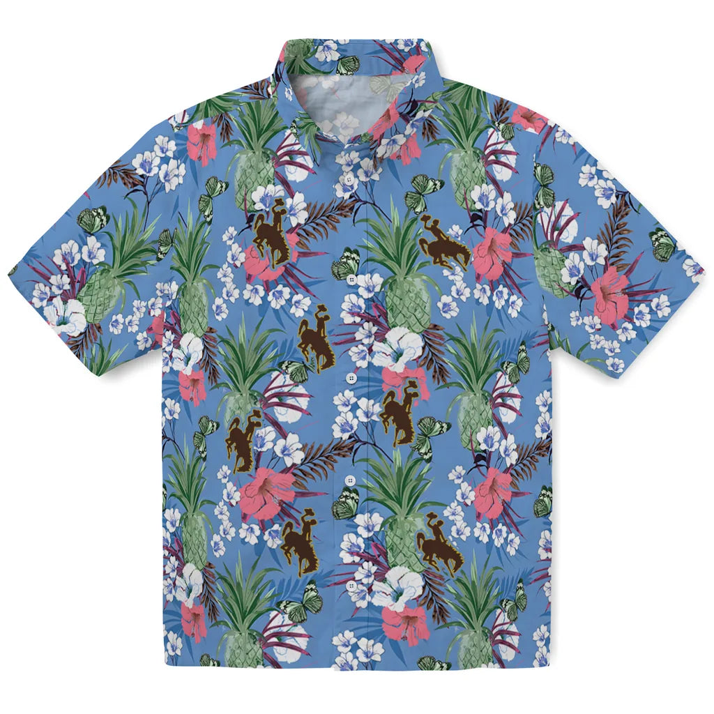 Wyoming Cowboys Hawaiian Shirt - Pineapple Bouquet | Hula Hawaiian Shirts