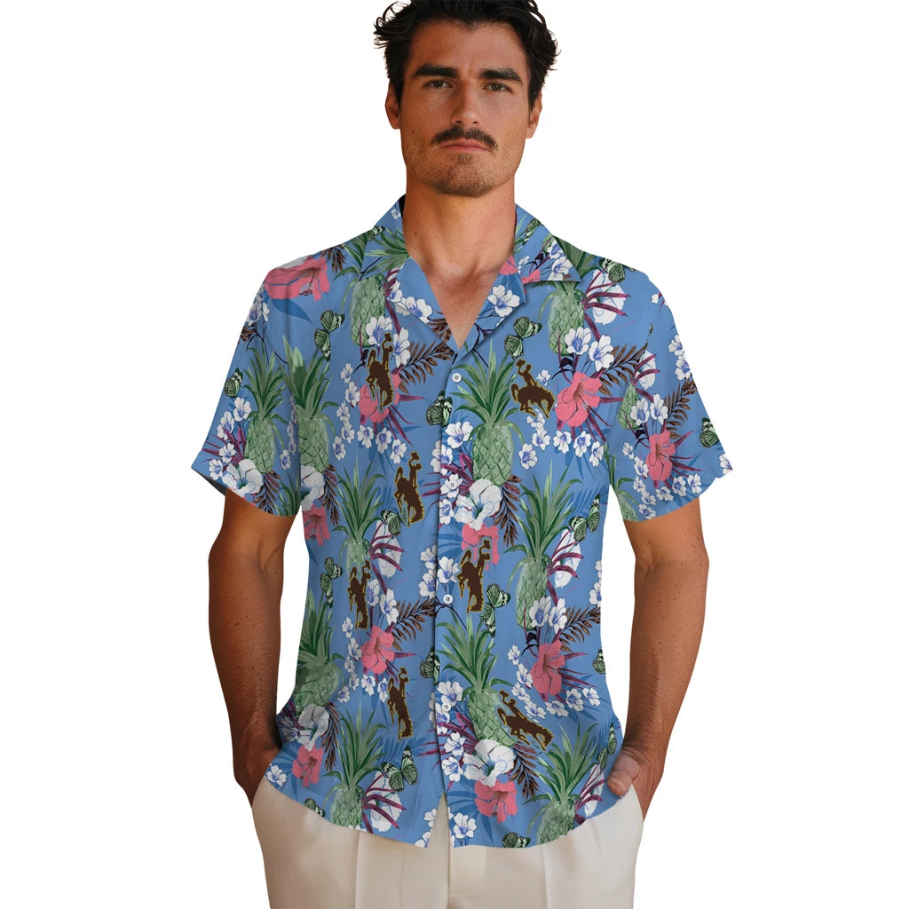 Wyoming Cowboys Hawaiian Shirt - Pineapple Bouquet | Hula Hawaiian Shirts