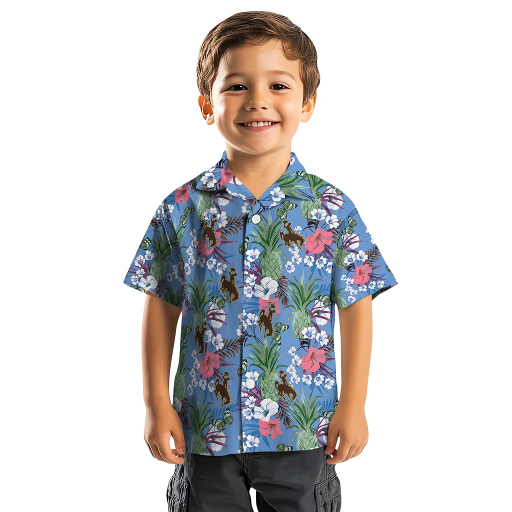 Wyoming Cowboys Hawaiian Shirt - Pineapple Bouquet | Hula Hawaiian Shirts