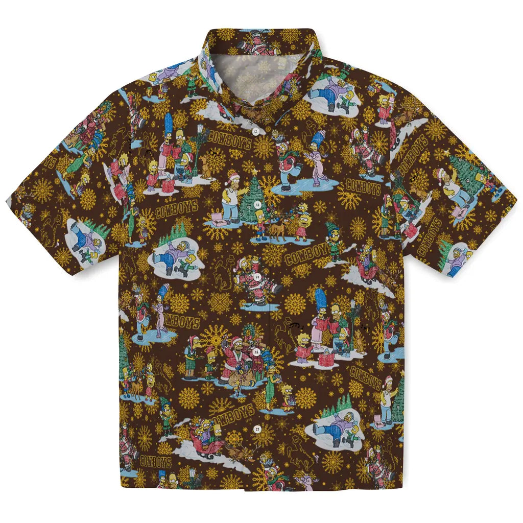Wyoming Cowboys Hawaiian Shirt - Simpsons Christmas | Hula Hawaiian Shirts