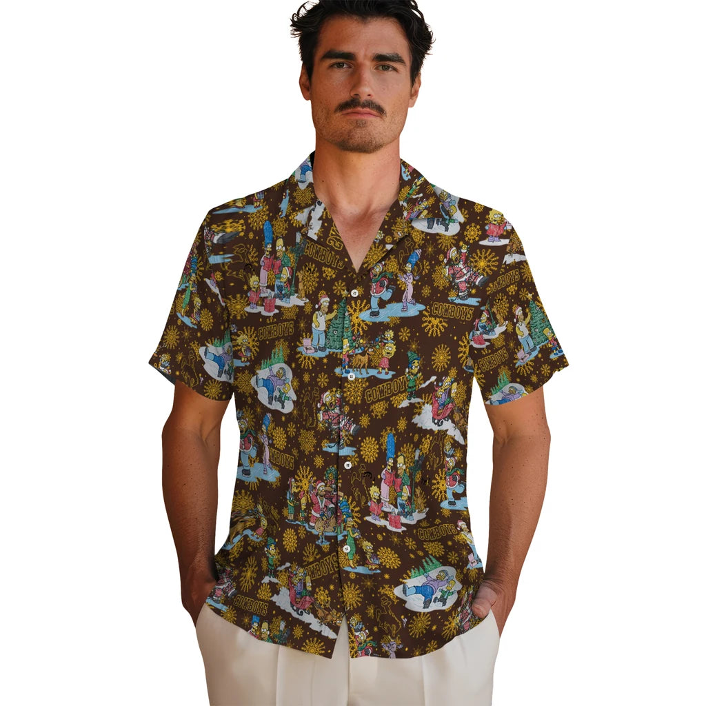 Wyoming Cowboys Hawaiian Shirt - Simpsons Christmas | Hula Hawaiian Shirts