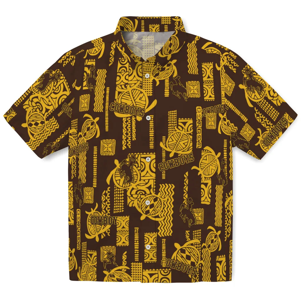 Wyoming Cowboys Hawaiian Shirt - Turtle Lines | Hula Hawaiian Shirts