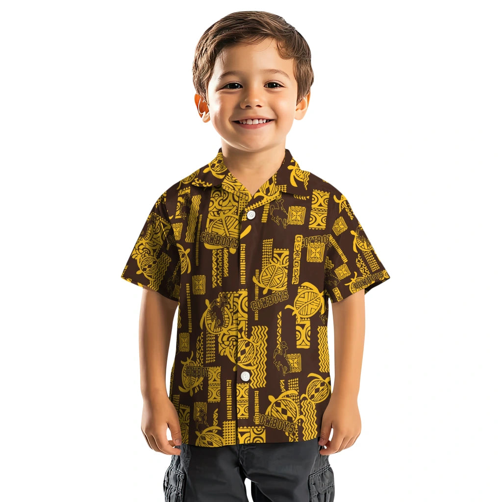 Wyoming Cowboys Hawaiian Shirt - Turtle Lines | Hula Hawaiian Shirts
