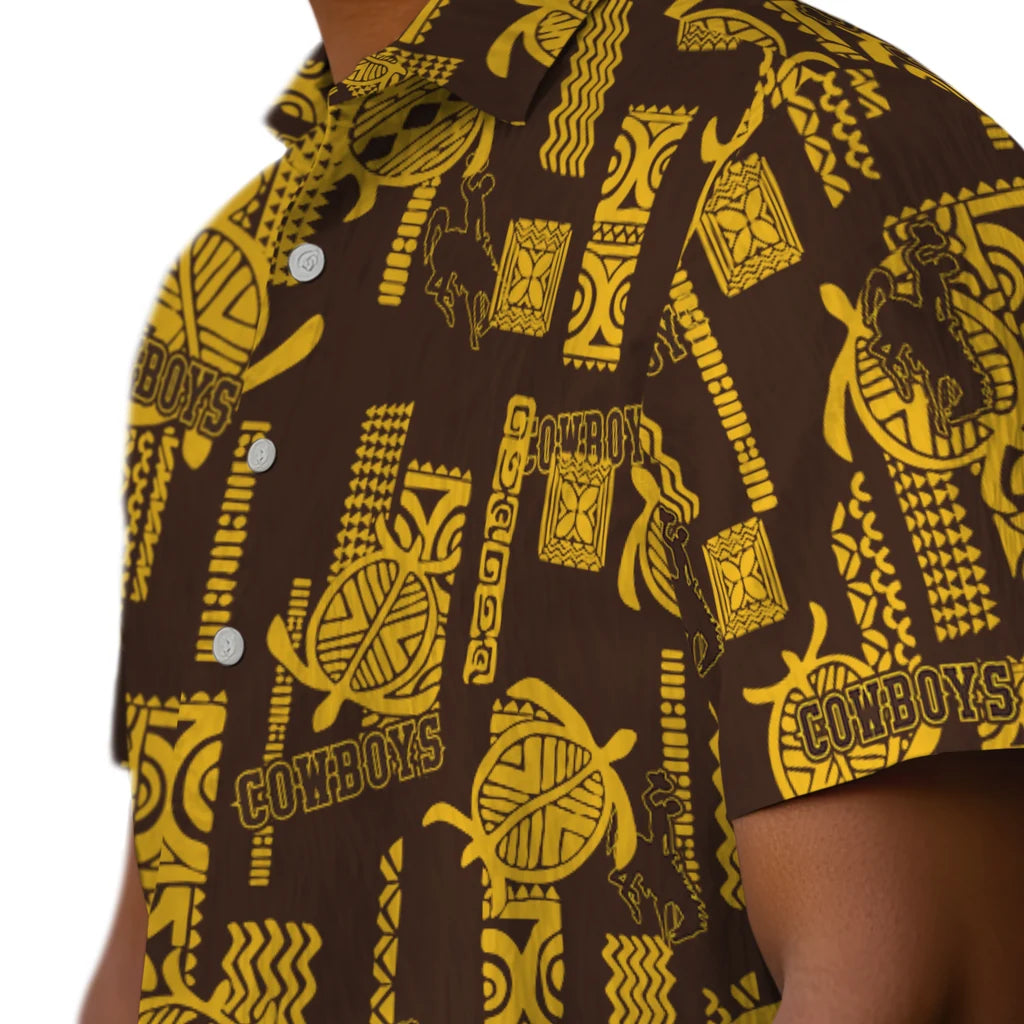 Wyoming Cowboys Hawaiian Shirt - Turtle Lines | Hula Hawaiian Shirts