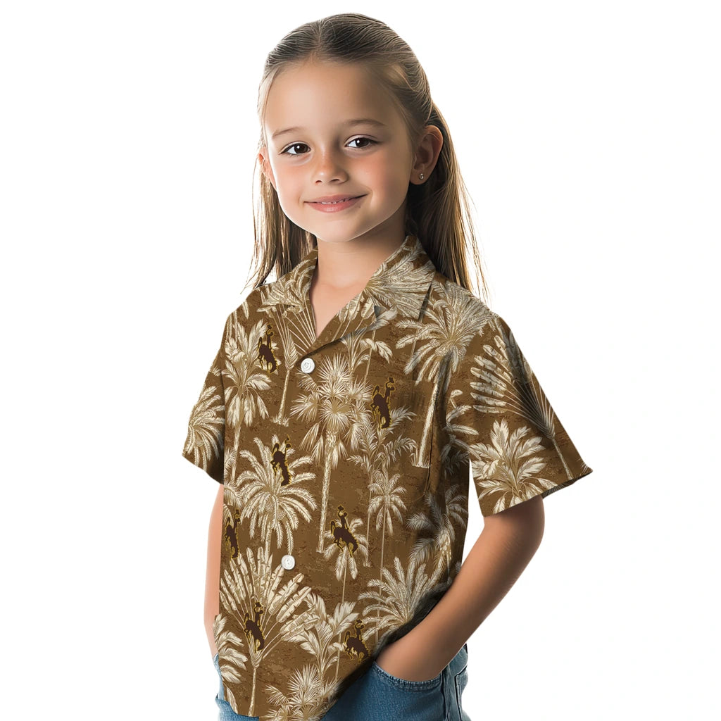 Wyoming Cowboys Hawaiian Shirt - Vintage Palm Tree | Hula Hawaiian Shirts