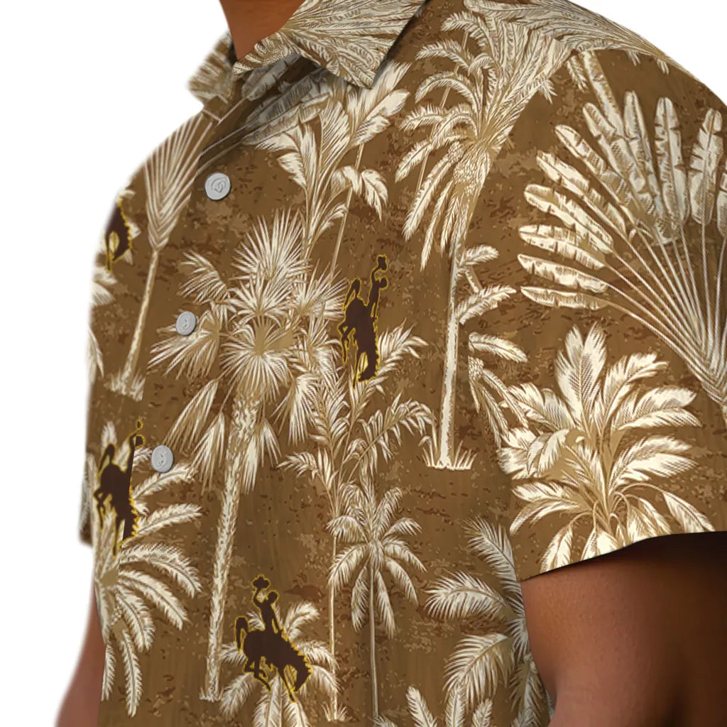 Wyoming Cowboys Hawaiian Shirt - Vintage Palm Tree | Hula Hawaiian Shirts